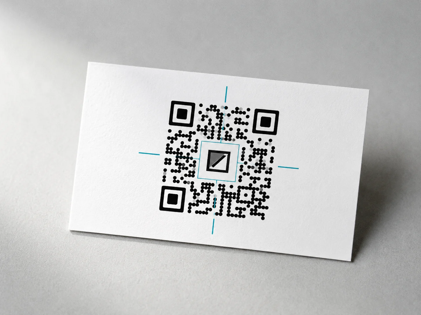 A professionally printed QR code with a centered brand logo, demonstrating Level H error correction enabling reliable scanning